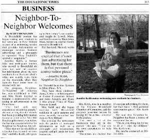 Jennifer Keith and Neighbor to Neighbor in the Housatonic Times